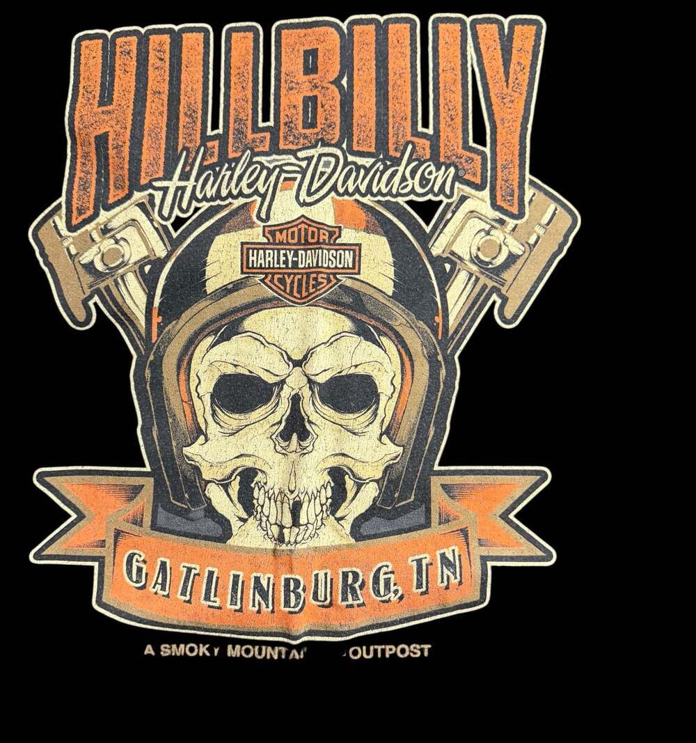 Harley-Davidson Hillbilly Gatlinburg TN Skull Long Sleeve Shirt Adult XXL - Picture 6 of 11